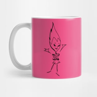 Flame Girl in black Mug